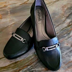 Black Life Stride loafers with decorative buckles Size 9.5 W